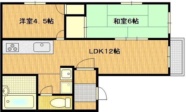 嵐山リバーサイドIIの物件間取画像